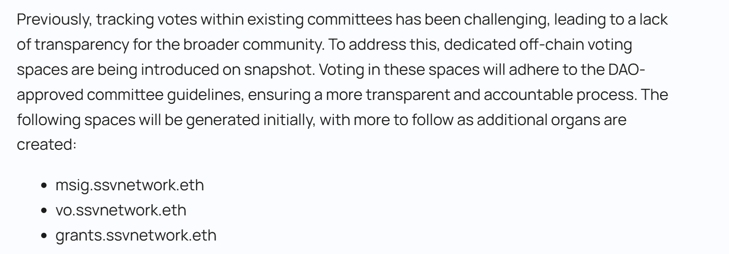 Committee Voting Spaces